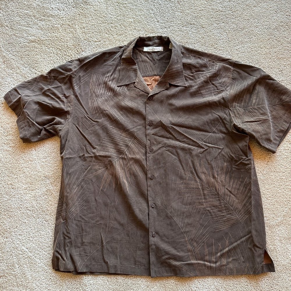 Tommy Bahama Brown Silk Camp Shirt
